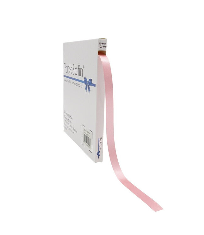 Pink satin ribbon | Width 10 millimetres | Length 100 metres | Available per piece