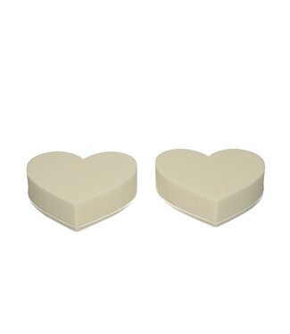 4A Ivory Oasis heart | Diameter 18 centimetres | Per set of 2