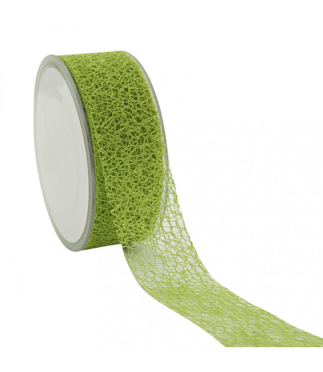Apple green honeycomb ribbon | Width 38 millimetres | Length 20 metres | Available per piece