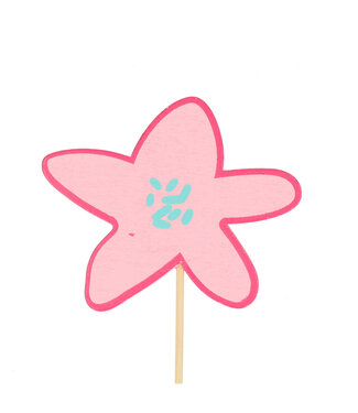 4A Bijsteker 50cm Bloem party 8cm ( x 25 )