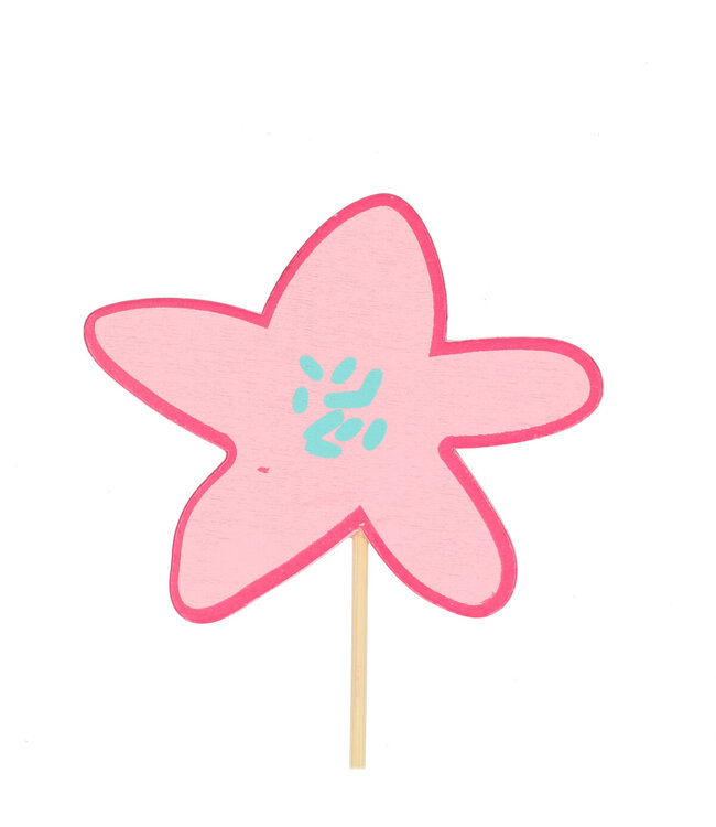 Bijsteker 50cm Bloem party 8cm ( x 25 )
