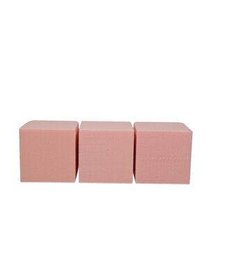 4A Cube Oasis rose clair | Dimensions 10 x 10 centimètres | Par lot de 3 pièces
