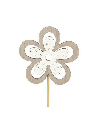 4A Bijsteker 10cm Bloem Yuki 6cm ( x 25 )