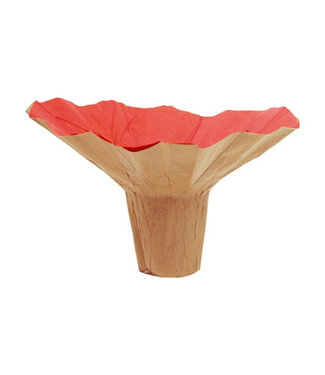 4A Porte-bouquet en kraft rouge Roset | Diamètre 23 centimètres | Par 10 pièces