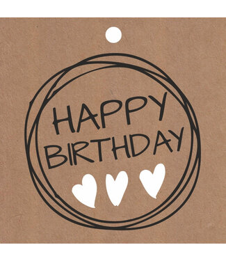 4A Labels Kaart 7*7cm x20 Happy Birthday ( x 1 )