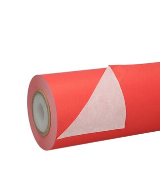 4A Papier rouge et blanc en rouleau | Largeur 25 centimètres | 50 grammes/m² | Par 1,25 kilo