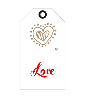 4A Labels Kaart 5*9cm x20 Love ( x 1 )