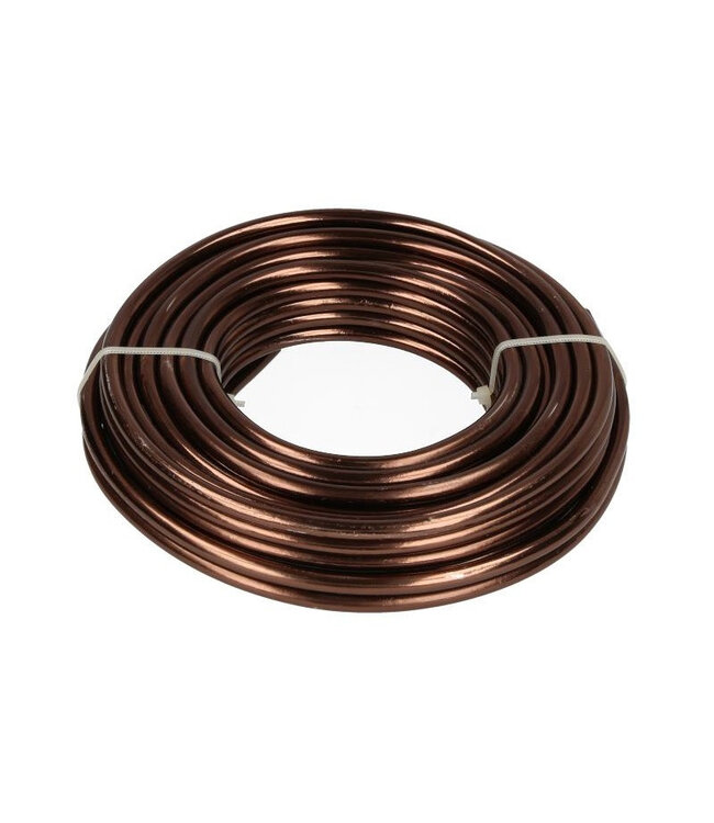 Brown aluminium wire | Diameter 5 millimetres | Length 9.5 metres | Weight 500 grams | Available for individual purchase
