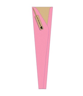 4A Rosa Hüllen für einzelne Rose | Größe 60 x 14 x 5 Zentimeter | Pro 25 Stück