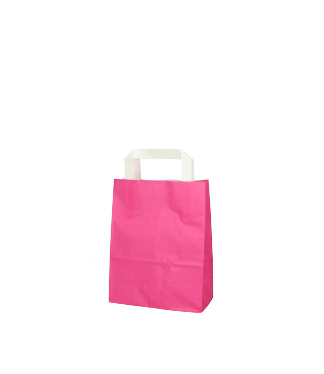 Fuchsia paper bags | Size 18 x 8 x 23 centimetres | Available to order per 50 pieces