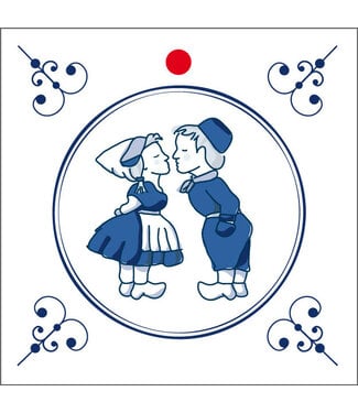 4A Wit blauw kaartje label met Nederlandse tekst “Liefde” | Afmeting 7 x 7 centimeter | Per 20 stuks