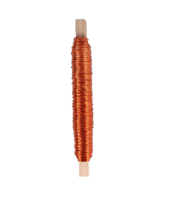 Fil métallique orange | Diamètre 0,5 millimètre | Poids 100 grammes | Disponible à l'unité