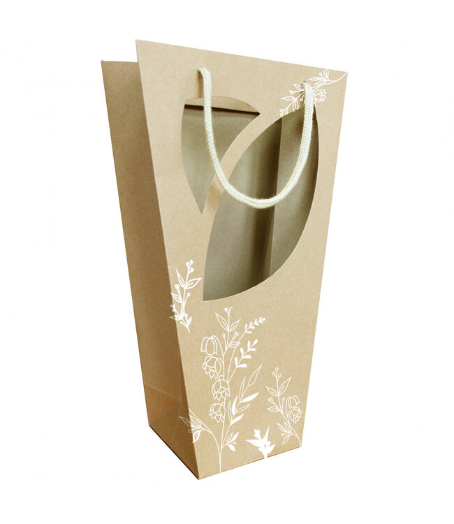 Sacs naturels Bohème | Dimensions 11 x 11 x 35 centimètres | Commande par lot de 10 pièces