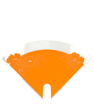 4A Orange Hüllen Moon Kraftlook Blumen | Größe 30 x 30 Zentimeter | Pro 50 Stück
