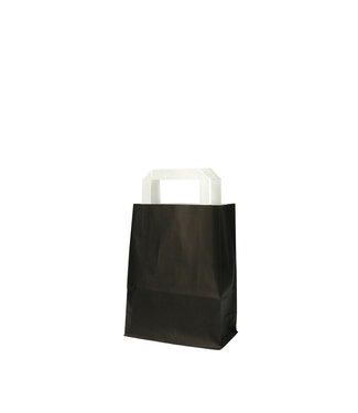 4A Black paper bags | Size 18 x 8 x 23 centimetres | Per 50 pieces