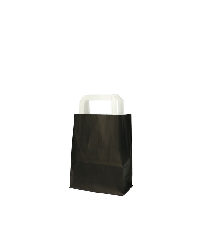 Black paper bags | Size 18 x 8 x 23 centimetres | Available to order in quantities of 50