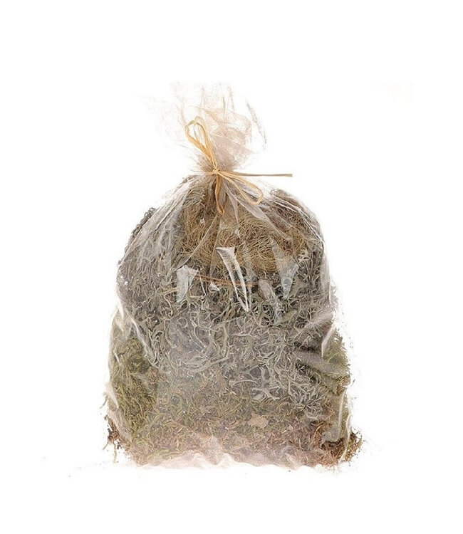Mixed colours dried moss Mix dry deco | Weight 75 grams | Available per piece