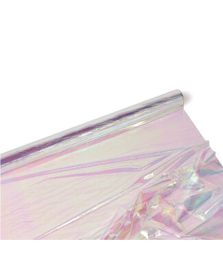 4A Regenbogenfarbene transparente Folie auf Rolle | Breite 100 Zentimeter | Länge 10 Meter | Pro Stück