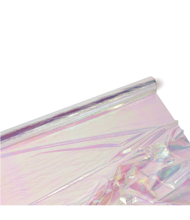 Regenbogenfarbene transparente Folie auf Rolle | Breite 100 Zentimeter | Länge 10 Meter | Pro Stück bestellbar