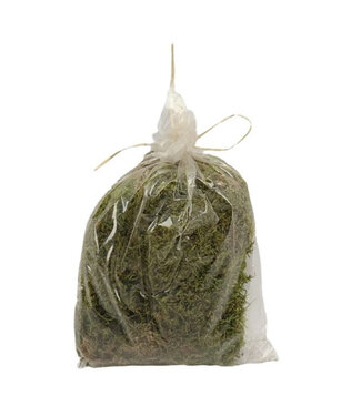 4A Green dried flat moss dry deco | Weight 80 grams | Per piece