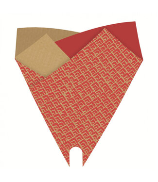4A Housses Rouges Kraft Luz | Dimensions 50 x 44 centimètres | Par 25 pièces