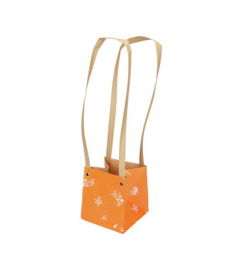 4A Sacs orange Romantic | Dimensions 10,5 x 10,5 x 11,5 centimètres | Par 20 pièces