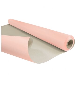 4A Papier rose clair et gris en rouleau bicolore | Largeur 80 centimètres | Longueur 40 mètres | 60 grammes/m² | Par pièce