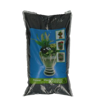 4A Black decorative sand in pot | Diameter 0.5 millimetres | Weight 5 kilos | Per piece