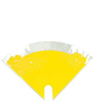 4A Housses Jaunes Moon Aspect Kraft fleurs | Dimensions 30 x 30 centimètres | Par 50 pièces