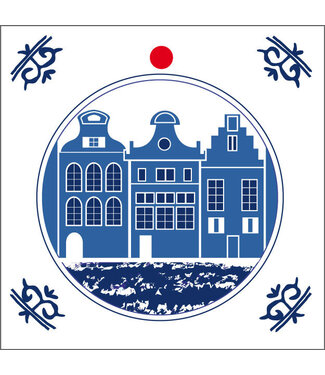 4A Labels Kaart 7 x 7 centimeterx20 Huisjes | Per stuk