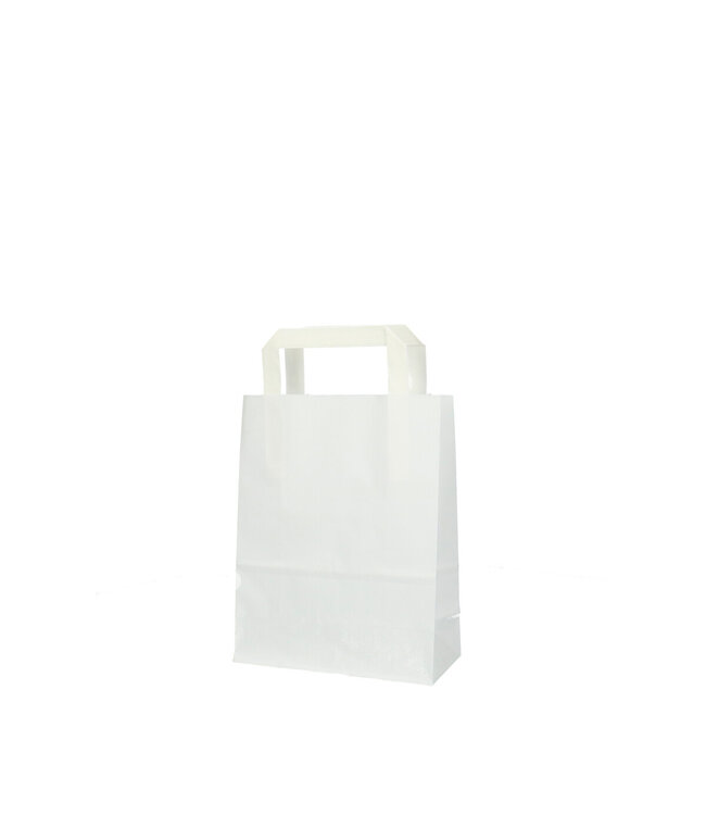 Natural white paper bags | Size 18 x 8 x 23 centimetres | Available to order in sets of 50