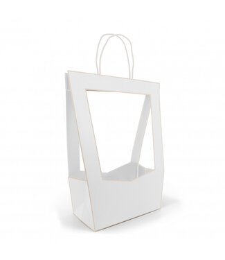 4A White bags Medallion | Size 23 x 14 x 38 centimetres | Per 5 pieces
