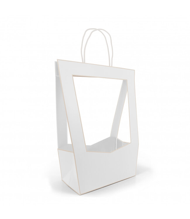 White Medallion Bags | Size 23 x 14 x 38 centimetres | Available to order in sets of 5
