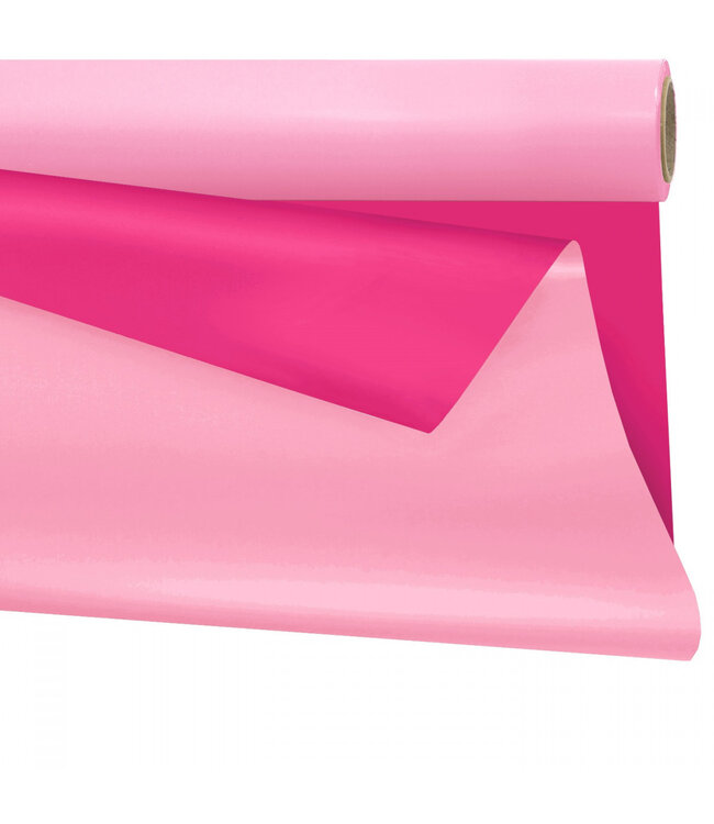 Pink film on roll two-tone | Width 80 centimetres | Length 40 metres | Available per piece