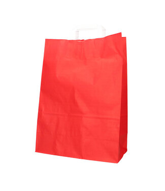 4A Sacs en papier rouges | Dimensions 32 x 15 x 43 centimètres | Par 50 pièces