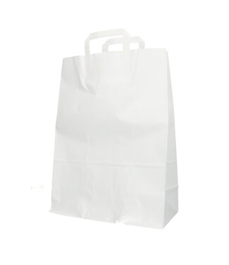 4A Natural white paper bags | Size 32 x 15 x 43 centimetres | Per 50 pieces