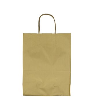 4A Gold-coloured paper bags | Size 23 x 12 x 30 centimetres | Per 50 pieces