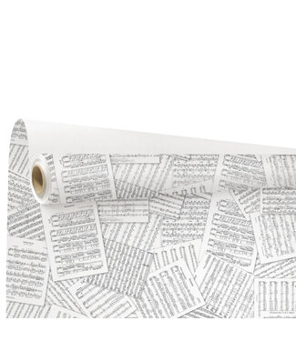 4A Music note pattern black and white on roll Recital | Width 80 centimetres | Length 40 metres | Per piece