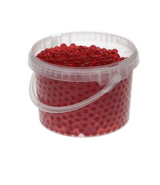 4A Perles de gel déco rouges pour garniture | Diamètre de la perle 9 millimètres | Contenu du seau 2,5 litres | À l'unité
