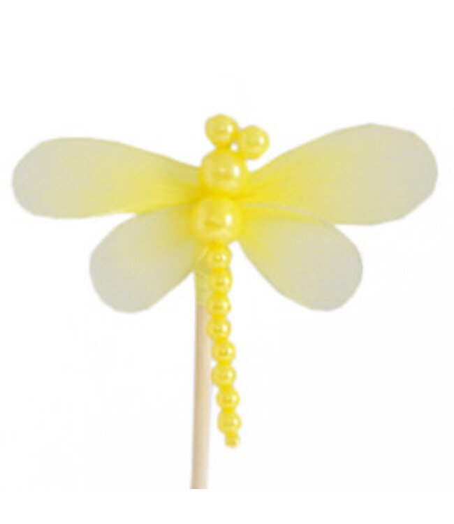 Libellule jaune Oriënt | Longueur 50 centimètres | Diamètre 8 centimètres | Commande par 25 pièces