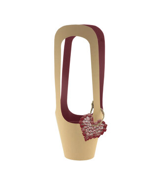 4A Sac rouge Love rocks | Diamètre 13 x 38 centimètres | Par 10 pièces