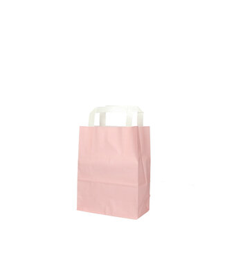4A Light pink paper bags | Size 18 x 8 x 23 centimetres | Per 50 pieces