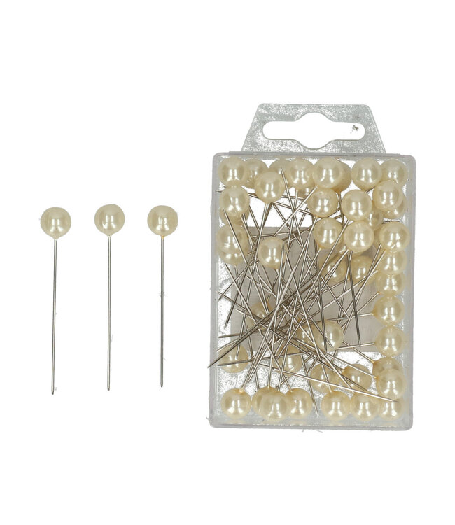 Champagne-coloured pearl pins | Diameter 10 millimetres | Length 60 millimetres | Available to order per 50 pins