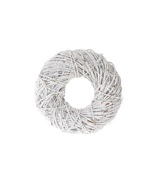 4A Couronne Twister naturelle blanche | Diamètre 50 centimètres | Par pièce