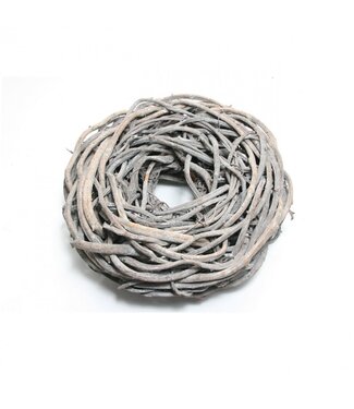 4A Couronne de vigne folle givrée grise | Diamètre 48 centimètres | Par pièce