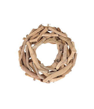 4A Couronne en bois flotté naturel | Diamètre 25 centimètres | Par pièce
