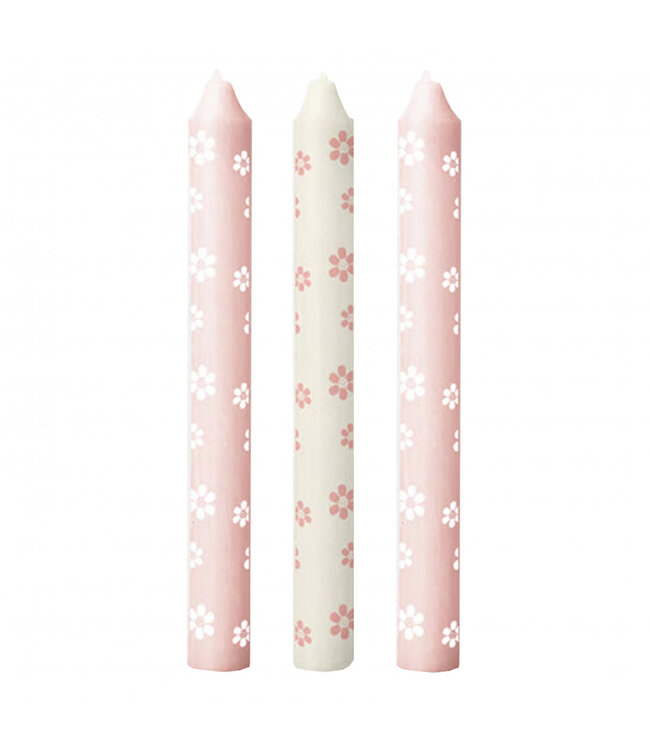 Pink candle flower assortment | Diameter 2.2 centimetres | Length 20 centimetres | Available to order in sets of 3