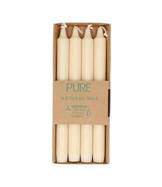 4A Kaars Tafelkaars eco d2.3*25cm | Per 4 stuks