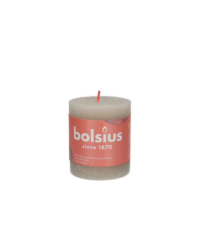 Kaars Stomp d07*08cm rustiek ( x 4 )