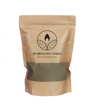 4A Green Pearlsand pearlescent candle wax + 4 wicks | Weight 400 grams | Per piece